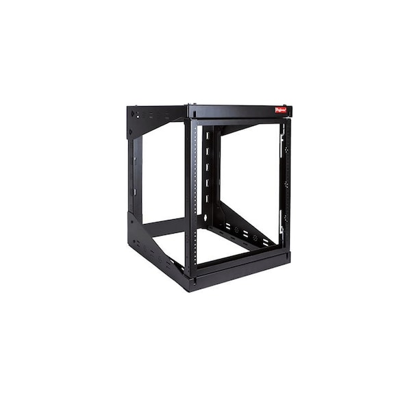 HOFFMAN ENCLOSURES INC 19" WALL MNT SWING OUT RACK,24U, 50.6"H X 20.9"W X 24.3"D,BLACK, STEEL